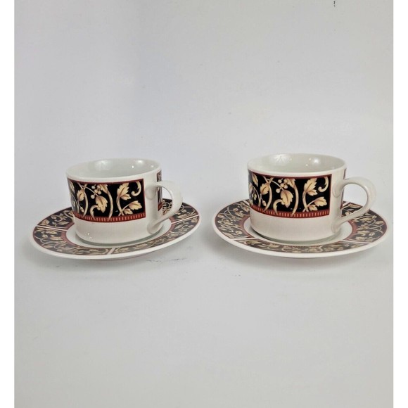 Vintage Savoy by Sango Flat Cup and Saucer set 2 pieces 8802 - Picture 1 of 6